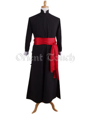 Mandarin Gown with Red Sash