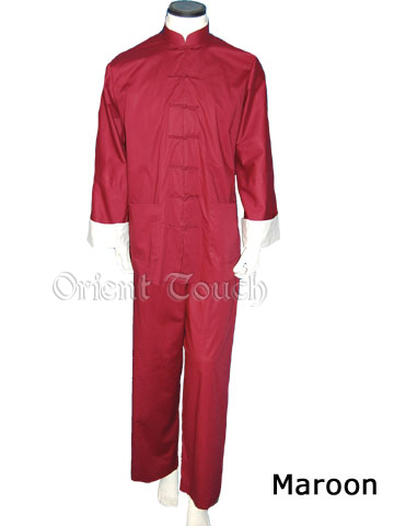 Men's Cotton Kung Fu Suit - Maroon