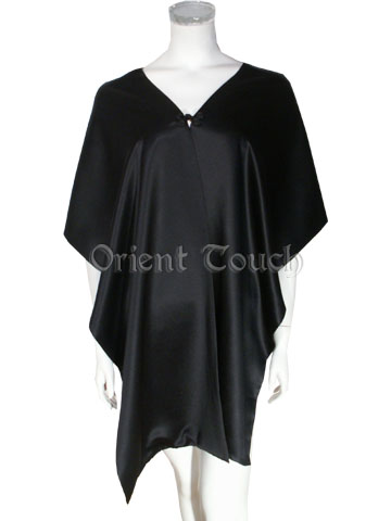 Satin Shawl - Plain Black