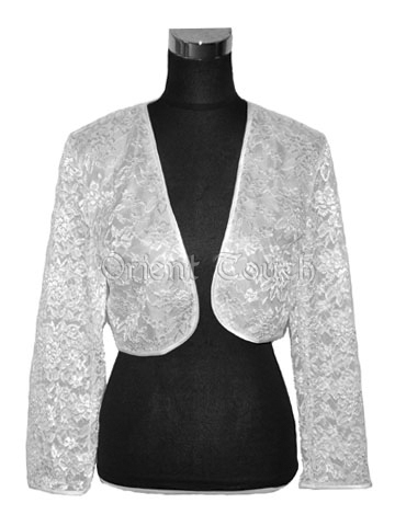 Chic Lace Shawl Jacket - No Collar