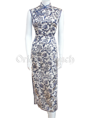 Elegant Floral Silk Cheongsam