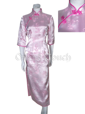 Graceful Mid-Sleeved Cheongsam