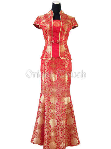 China Red Magnificent Wedding Suit